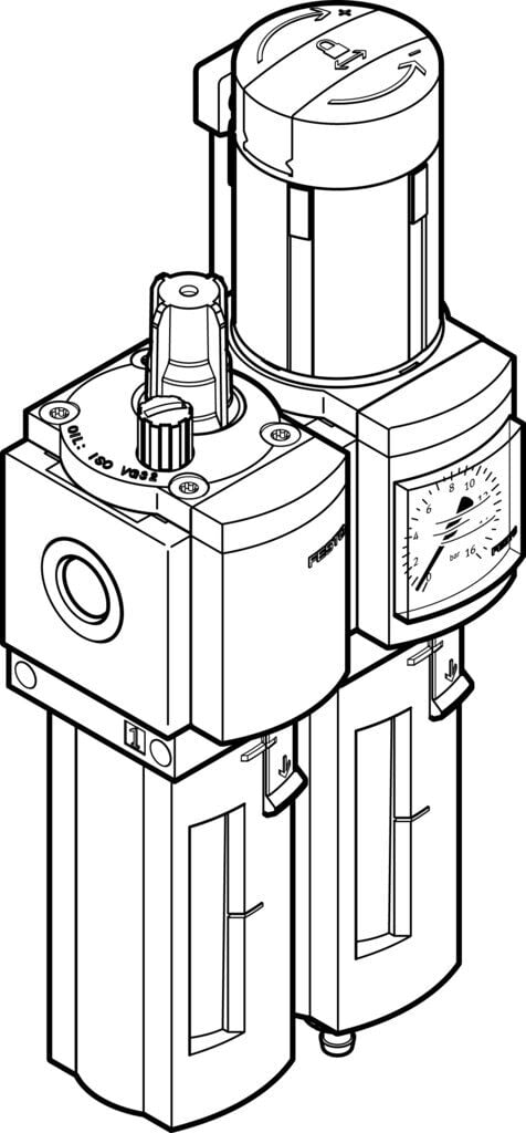 Festo 531118 MSB4-1/4-FRC5:J1M1-Z Hava hazırlama kombinasyonu