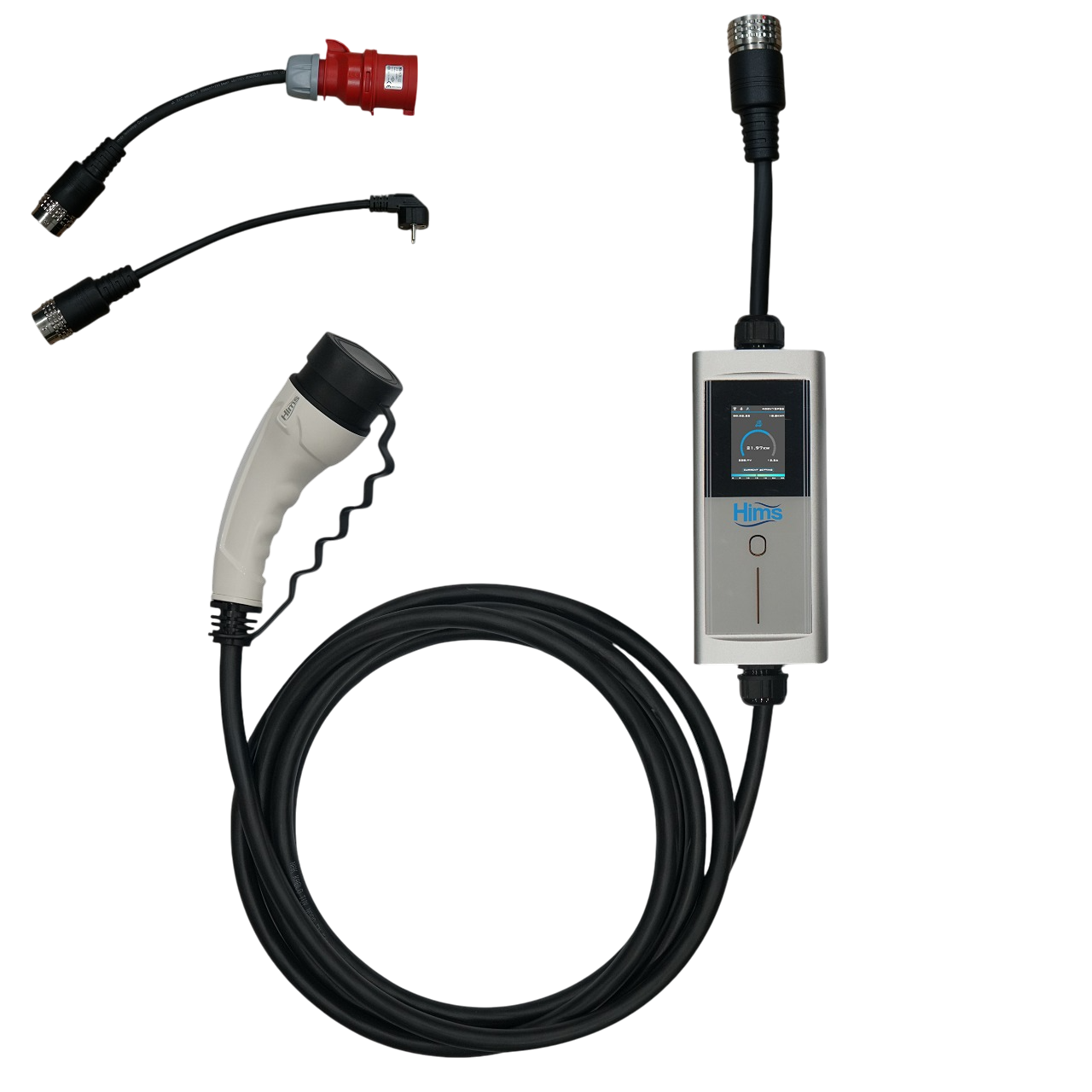 Hims HCTK-22-G 22Kw Tip 2 Soketli Quick Konnektörlü Kablolu Taşınabilir Elektrikli Araç Şarj İstasyonu