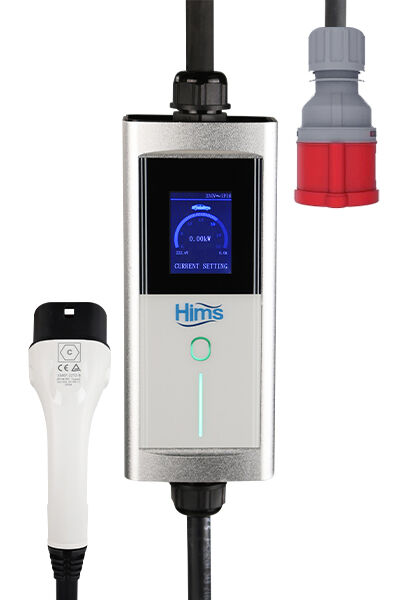 Hims HCTK-22-G-TF 22Kw Tip 2 Soketli Sanayi Tipi Konnektörlü Kablolu Taşınabilir Elektrikli Araç Şarj İstasyonu