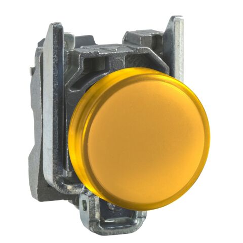 Schneider Electric XB4BVB5 24V entegre LED'li turuncu sinyal lambası Ø22 düz lens