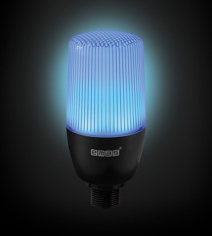 Emas IF5M024ZM05 IF Serisi Çok Renkli 24V AC/DC Buzzerlı Sabit Anahtar Kontrollü M22 Vidalı LED İkaz 55mm
