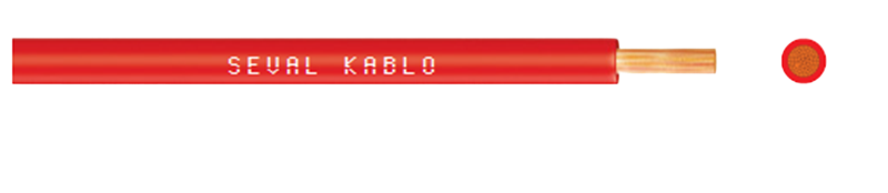 Seval Kablo H05V-K (300/500 V) 1mm² NYAF Kablo Kırmızı