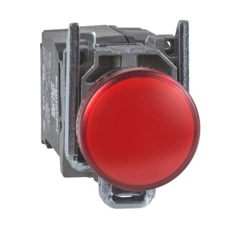Schneider Electric XB4BVM4 230...240V entegre LED'li kırmızı sinyal lambası Ø22 düz lens