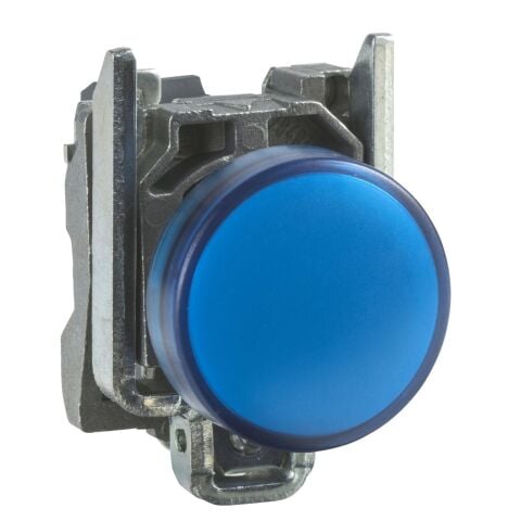 Schneider Electric XB4BVM6 230...240V entegre LED'li mavi sinyal lambası Ø22 düz lens