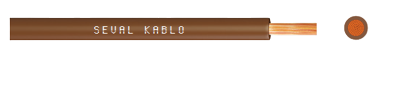 Seval Kablo H07V-K (450/750 V) 1,5mm² NYAF Kablo Kahverengi