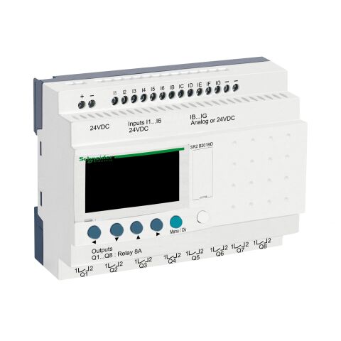 Schneider SR2B201BD Zelio Akıllı Röle 20 GÇ 24VDC 12G 8Ç