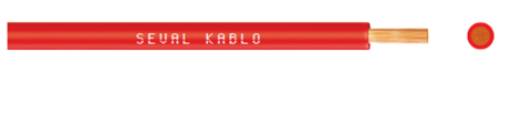 Seval Kablo H07V-K (450/750 V) 1,5mm² NYAF Kablo Kırmızı