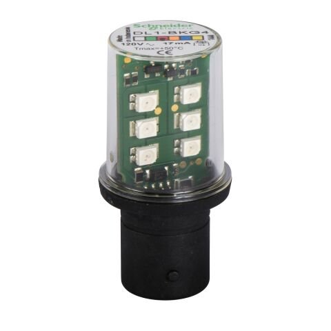 Schneider Electric DL1BKG4 Yanıp Sönen LED, 120 Vac Kırmızı