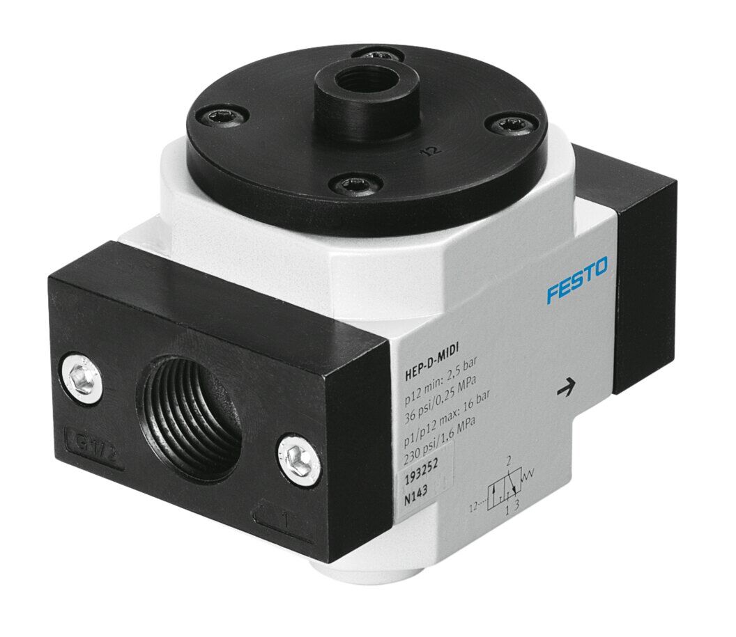 Festo 193243 HEP-1/8-D-MINI Çalıştırma valfi