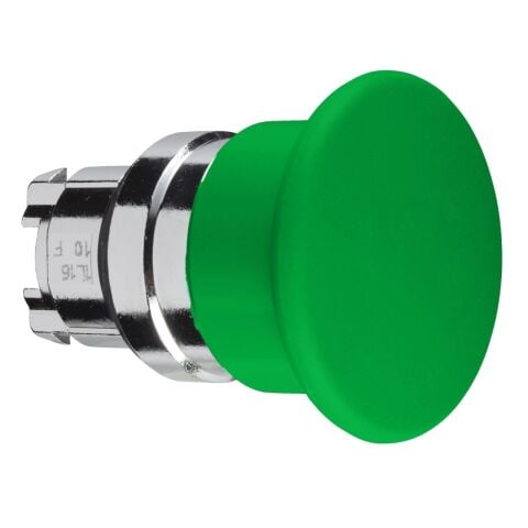 Schneider Electric ZB4BC3 Yeşil Ø40 mantar yaylı buton başlığı Ø22 yaylı dönüş