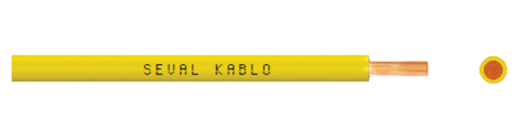 Seval Kablo H05V-K (300/500 V) 0,75mm² NYAF Kablo Sarı