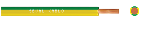 Seval Kablo H07V-K (450/750 V) 10mm² NYAF Kablo Sarı Yeşil