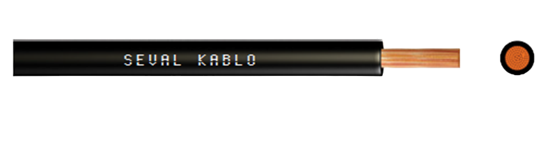 Seval Kablo H07V-K (450/750 V) 16mm² NYAF Kablo Siyah