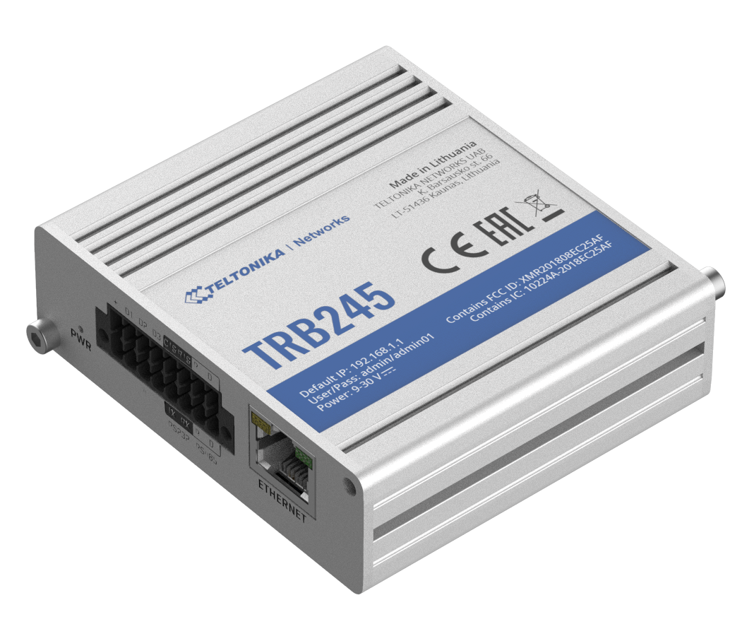 Teltonika TRB245 Çift Sim Endüstriyel M2M LTE Ağ Geçidi