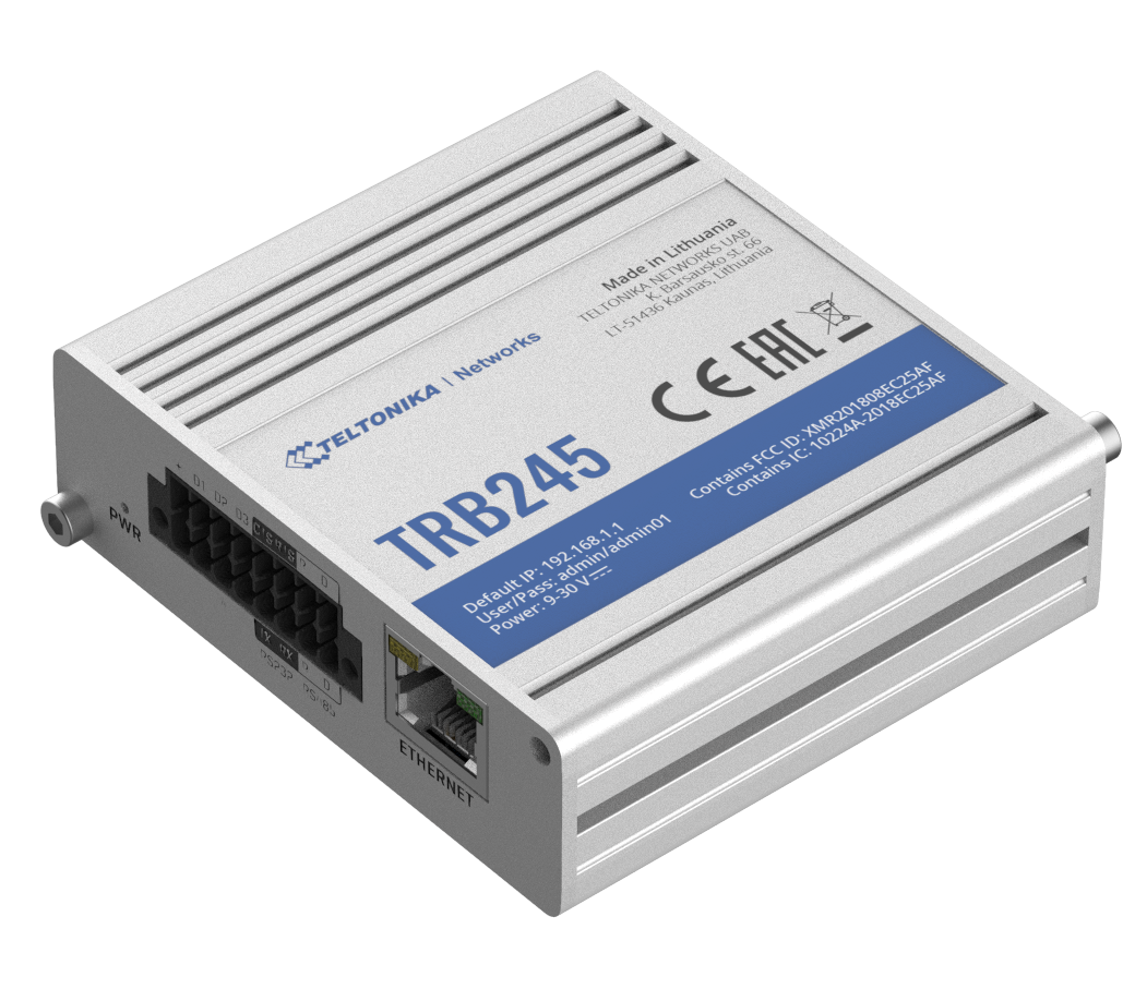 Teltonika TRB245 Çift Sim Endüstriyel M2M LTE Ağ Geçidi