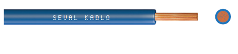 Seval Kablo H05V-K (300/500 V) 0,75mm² NYAF Kablo Mavi