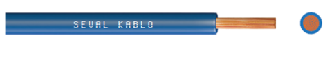 Seval Kablo H05V-K (300/500 V) 0,75mm² NYAF Kablo Mavi