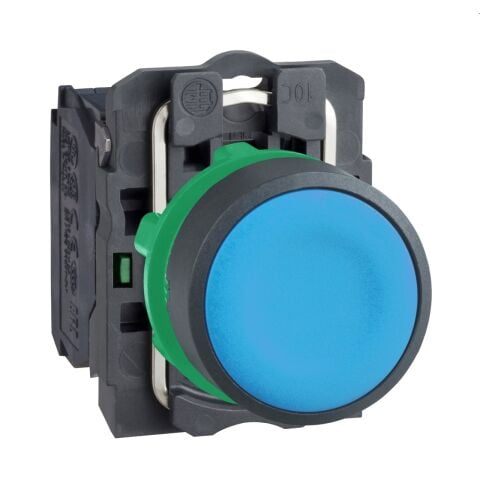 Schneider Electric XB5AA61 Mavi buton Ø22 yaylı dönüş 1NA işaretsiz