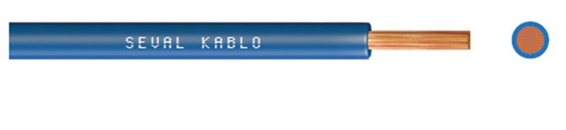 Seval Kablo H07V-K (450/750 V) 2,5mm² NYAF Kablo Mavi