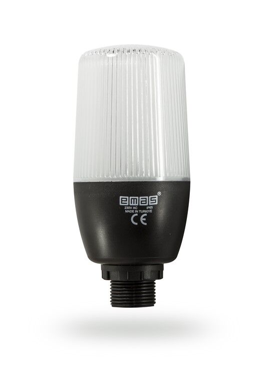 Emas IF5P024ZM05 IF Serisi Çok Renkli 24V DC Buzzerlı Sabit PLC Uyumlu M22 Vidalı LED İkaz 55mm
