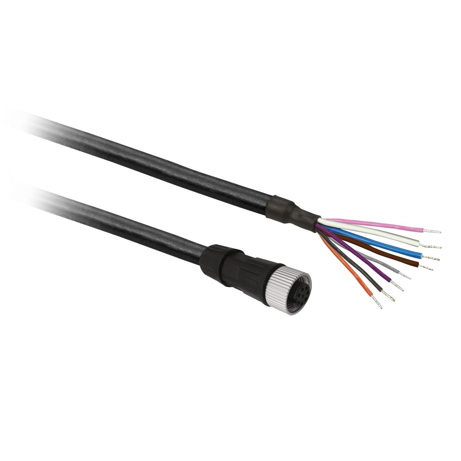 Telemecanique Sensors XZCP29P12L10 Kablolu Konnektör M12 8PIN PUR 10M