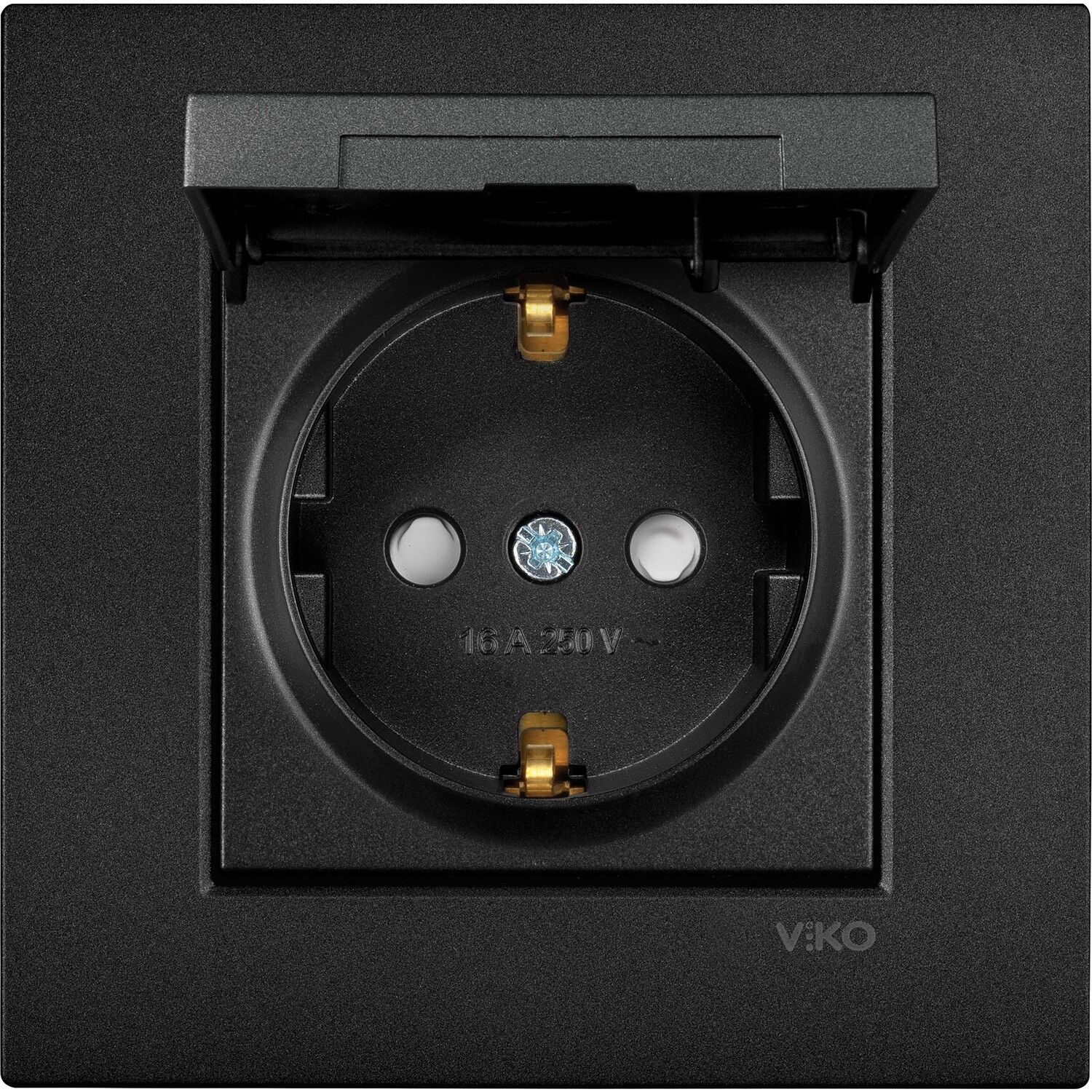 Viko 90440008 NOVELLA Siyah Topraklı Priz