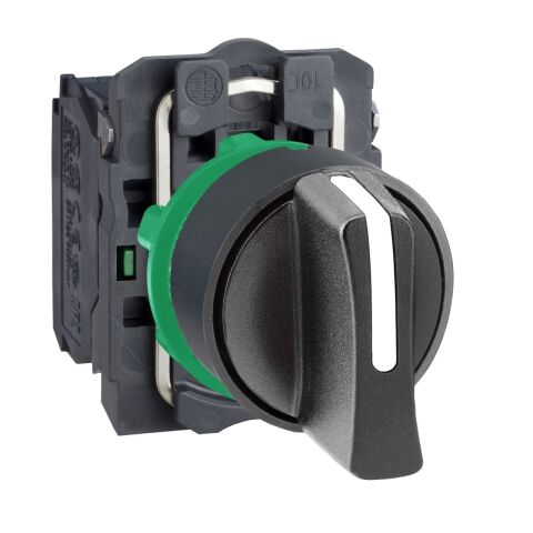Schneider Electric XB5AD53 Siyah mandal buton Ø22 3 konumlu yaylı dönüş 2NA