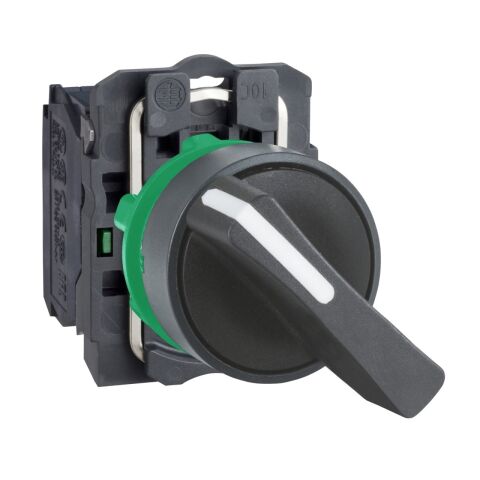 Schneider Electric XB5AJ21 Siyah mandal buton Ø22 2 konumlu sabit 1NA