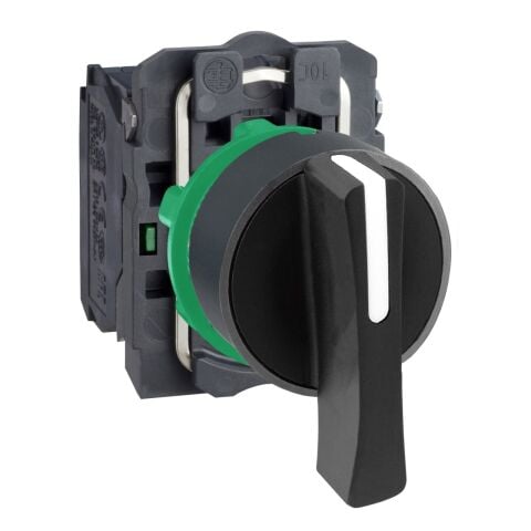 Schneider Electric XB5AJ33 Siyah mandal buton Ø22 3 konumlu sabit 2NA