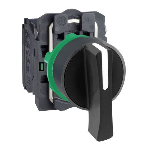 Schneider Electric XB5AJ33 Siyah mandal buton Ø22 3 konumlu sabit 2NA