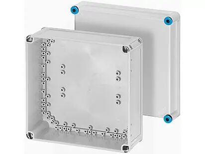 Hensel K 0201 300x300x170   Boş Kutu (IEC 62208); IP65, IK08, PC, H/S F, FR, UV, RAL 7035 (Gri), Opak Kapak