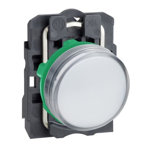 Schneider Electric XB5AVM1 230...240V entegre LED'li beyaz sinyal lambası Ø22 düz lens