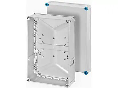 Hensel K 0300 300x450x170   Boş Kutu (IEC 62208); IP65, IK08, PC, H/S F, FR, UV, RAL 7035 (Gri), Şeffaf Kapak