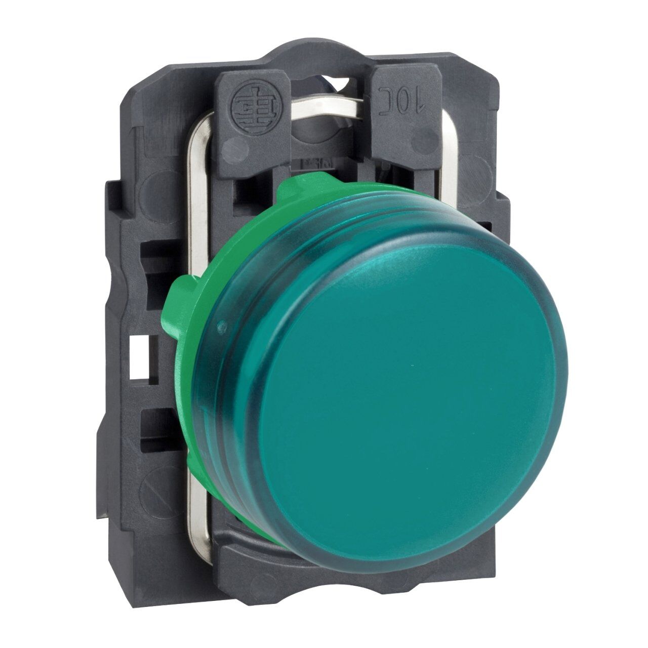 Schneider Electric XB5AVM3 230...240V entegre LED'li yeşil sinyal lambası Ø22 düz lens
