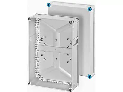 Hensel K 0301 300x450x170   Boş Kutu (IEC 62208); IP65, IK08, PC, H/S F, FR, UV, RAL 7035 (Gri), Opak Kapak