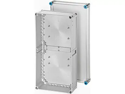 Hensel K 0400 300x600x170   Boş Kutu (IEC 62208); IP65, IK08, PC, H/S F, FR, UV, RAL 7035 (Gri), Şeffaf Kapak
