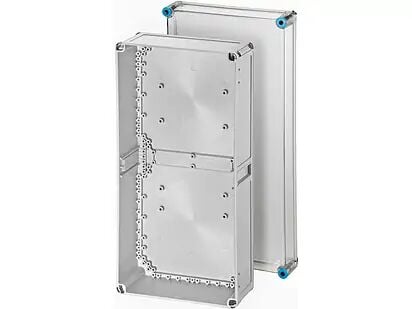 Hensel K 0400 300x600x170   Boş Kutu (IEC 62208); IP65, IK08, PC, H/S F, FR, UV, RAL 7035 (Gri), Şeffaf Kapak