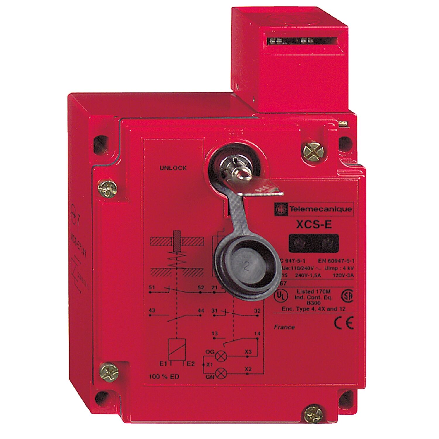 Telemecanique Sensors XCSE7312 Metal Emniyet Şalteri Xcse - 2Nk+1Na - Yavaş Kesen- 2Giriş Tapped M20- 24V