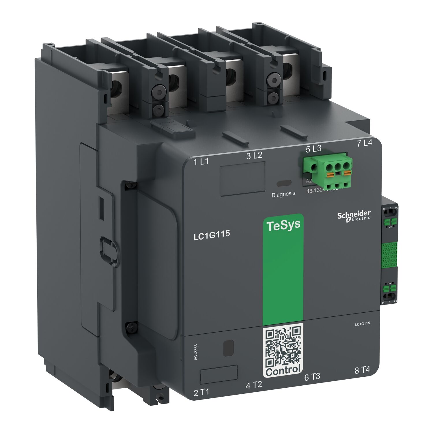 Schneider LC1G1154EHEN  115 4P Std 48-130V ACDC TesysGiga Kontaktör