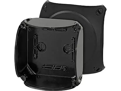 Hensel EB 06 B 130x130x77   Boş Kutu (IEC 62208); IP66, PC-GFS, Buat Formunda Boş Kutu, IK 09, RAL 9011 (Siyah), Düz Kenar