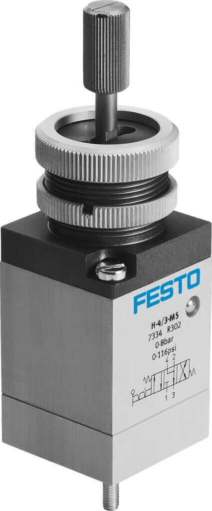 Festo 7334 H-4/3-M5 Parmak kollu valf