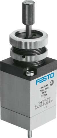Festo 7334 H-4/3-M5 Parmak kollu valf