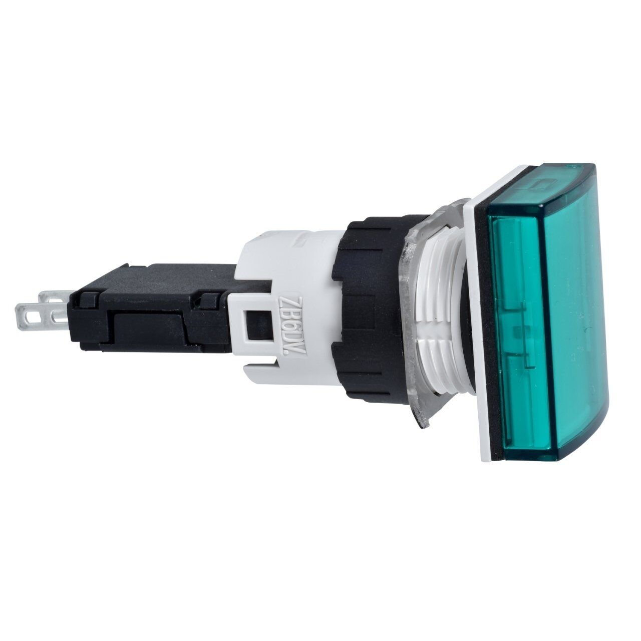 Schneider Electric XB6DV3BB 12...24V entegre LED'li dikdörtgen yeşil sinyal lambası Ø16