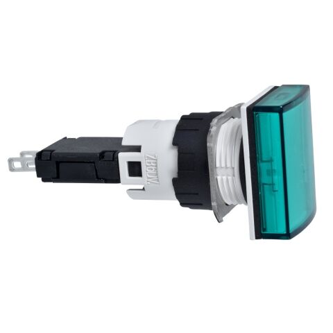 Schneider Electric XB6DV3BB 12...24V entegre LED'li dikdörtgen yeşil sinyal lambası Ø16