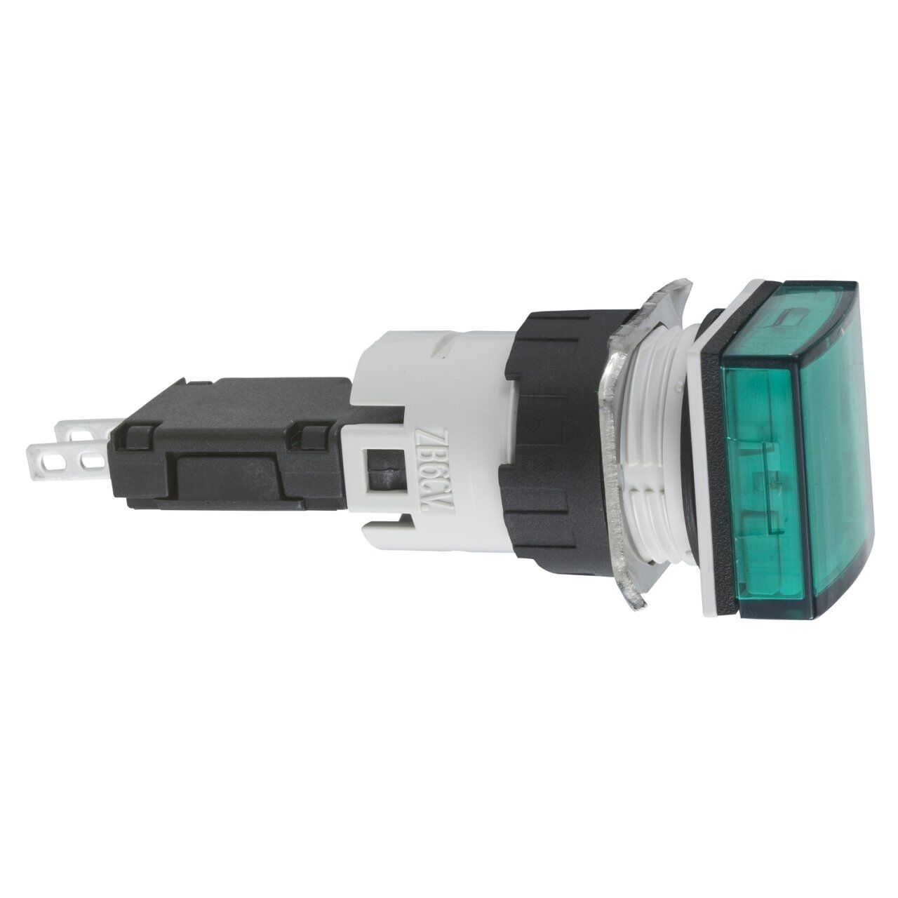 Schneider Electric XB6CV3BB 12...24V entegre LED'li kare yeşil sinyal lambası Ø16