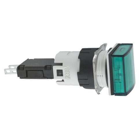 Schneider Electric XB6CV3BB 12...24V entegre LED'li kare yeşil sinyal lambası Ø16