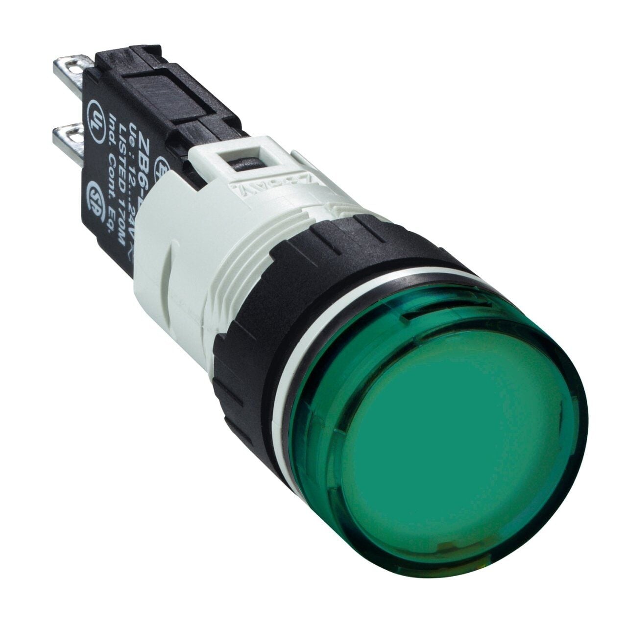 Schneider Electric XB6AV3BB 12...24V entegre LED'li yeşil sinyal lambası Ø16