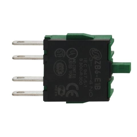 Schneider Electric ZB6E1B Başlık Ø16 1NA faston konnektör için tek kontak bloğu