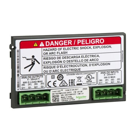 Schneider Electric METSEPM2KANLGIO22 EasyLogic PM2X30 - G/Ç Modülü - Analog - 2 giriş + 2 çıkış