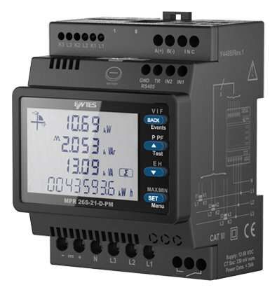 Entes MPR-26S-21-D 12-50Vdc Demandlı Rs485 Şebeke Analizörü M3641